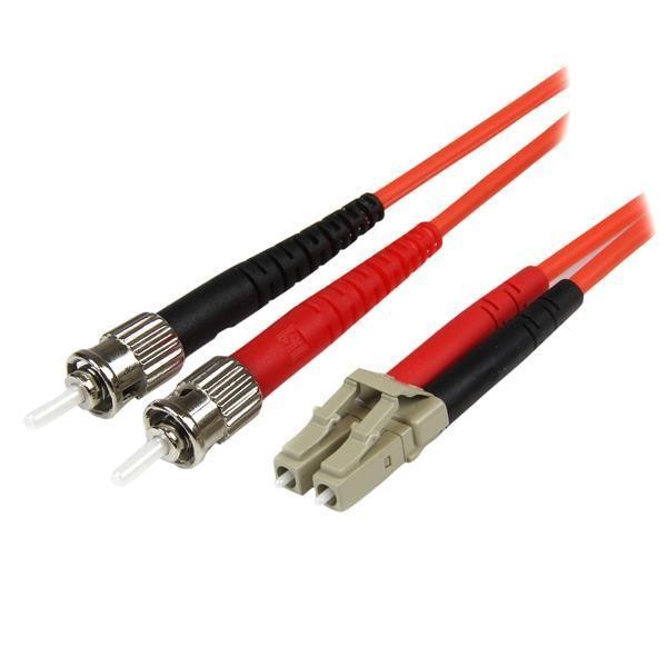 StarTech 50FIBLCST2 2m Multimode 50/125 Duplex Fiber Patch Cable LC - ST