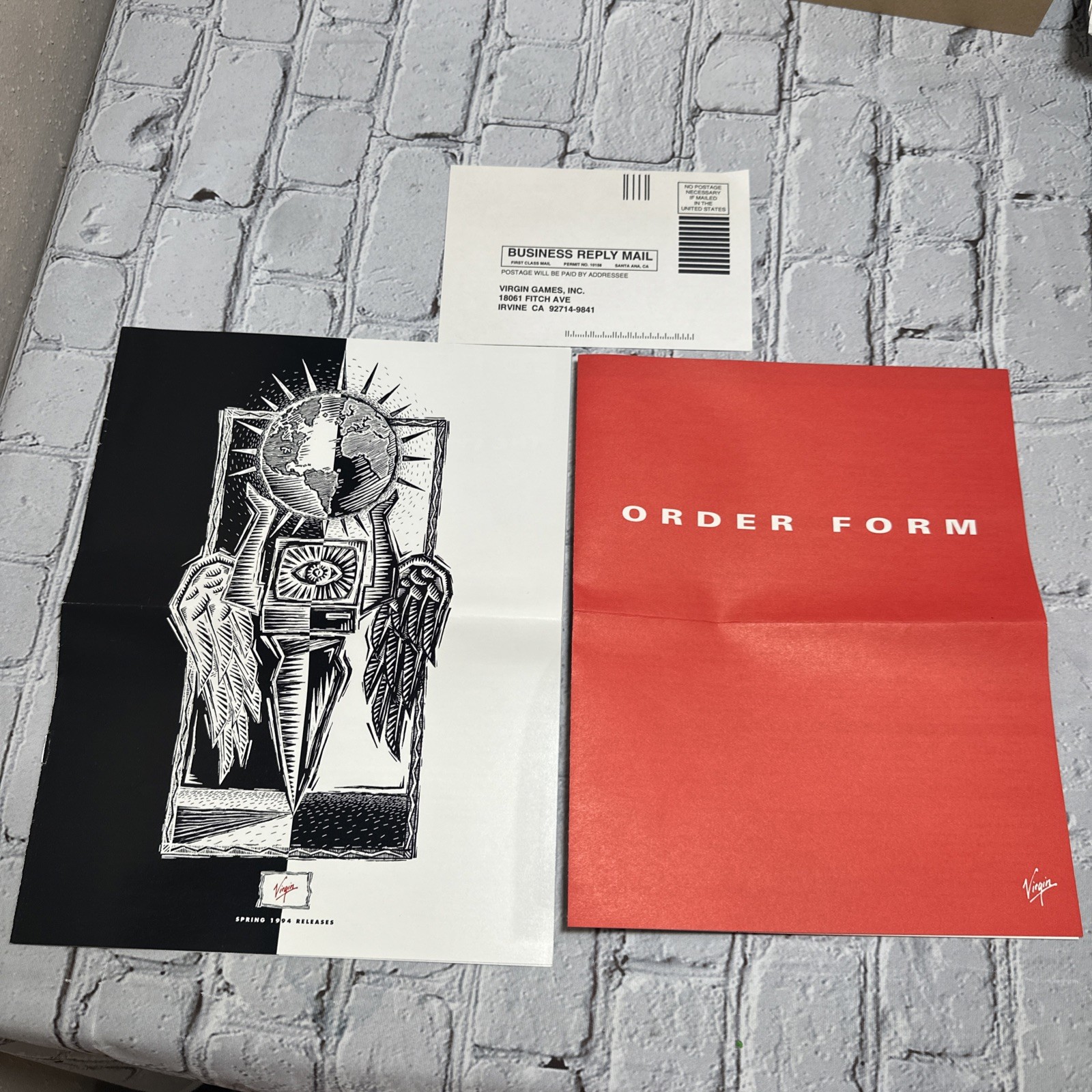 Vintage Virgin 1994 Releases Computer Games Software Brochure Order Form