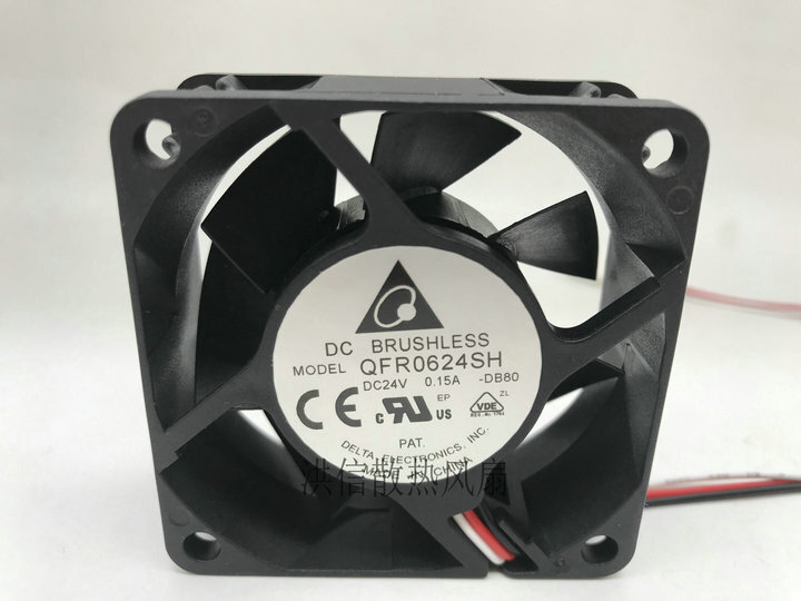 1 PC DELTA Fan QFR0624SH DC 24V 0.15A 6025 6cm 3 wire inverter cooling fan