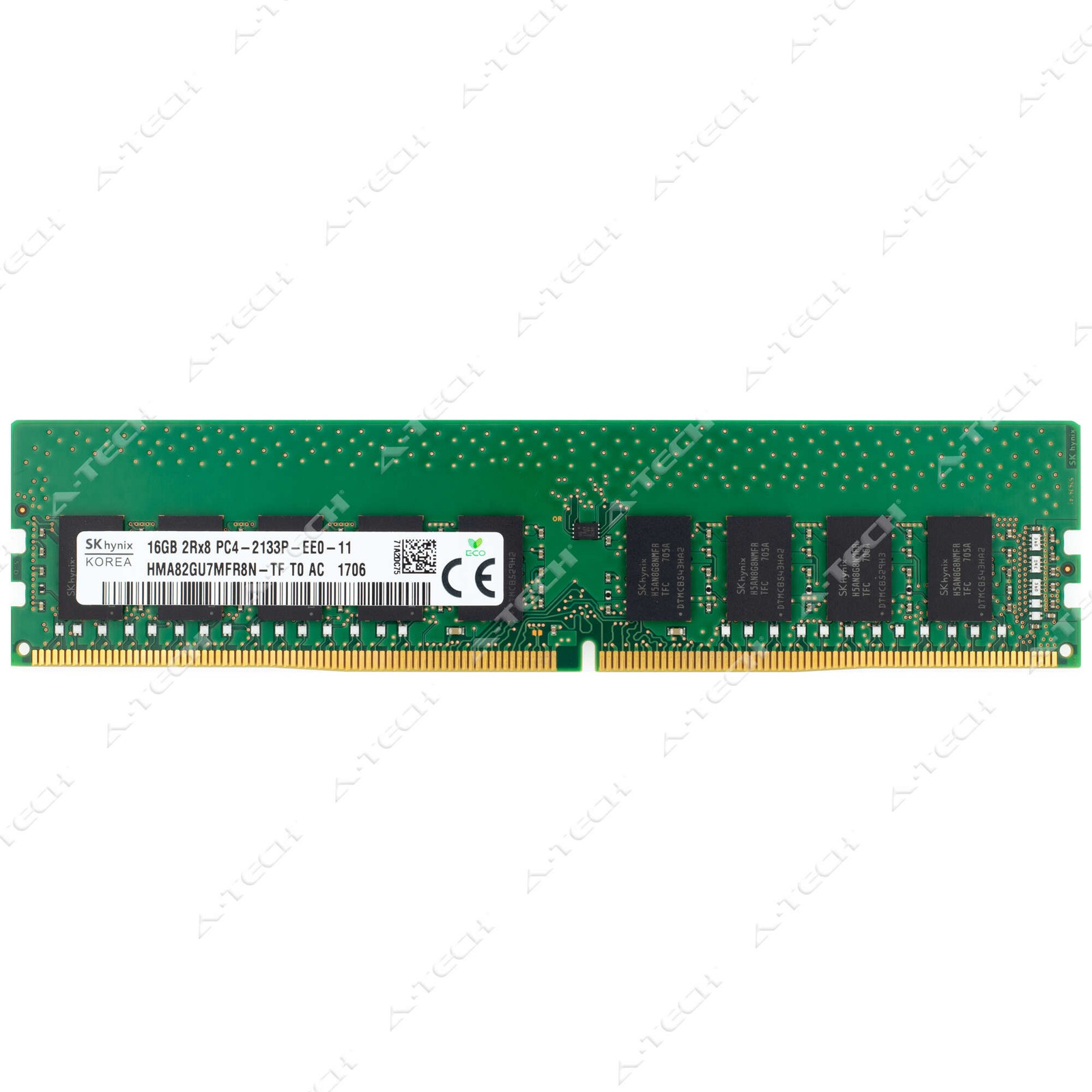 Hynix 16GB DDR4-2133 PC4-17000 2Rx8 ECC UDIMM Server Memory RAM HMA82GU7MFR8N-TF