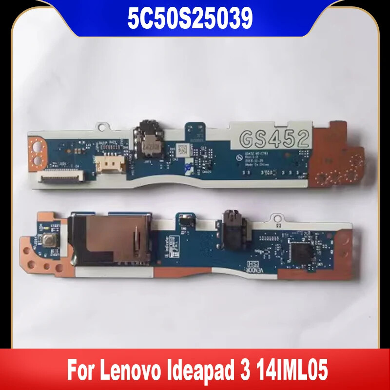 5C50S25039 For Lenovo Ideapad 3 14IML05 IIL ITL Audio Power Botton SD Card Board