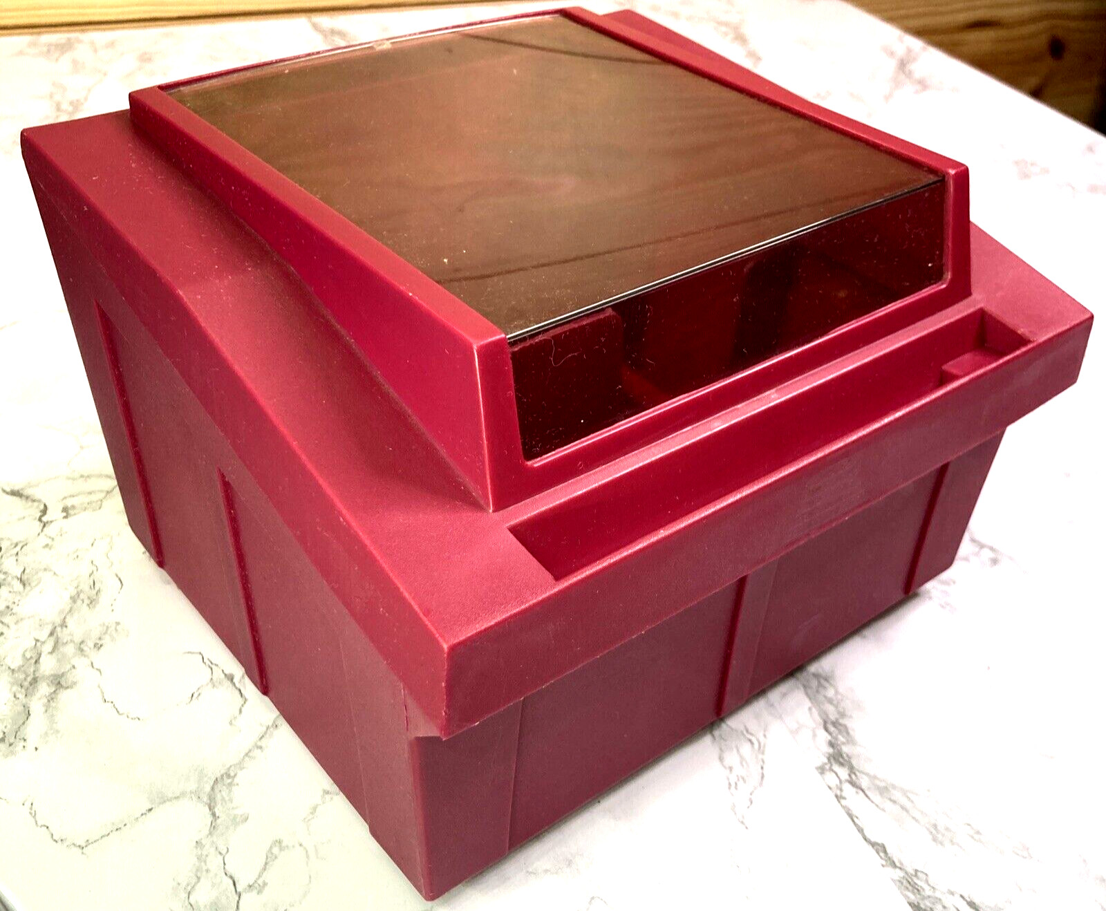 Vintage 70's Fellowes Multi Media 3.5 5.25 Floppy Disk Box Storage Hinged Lid