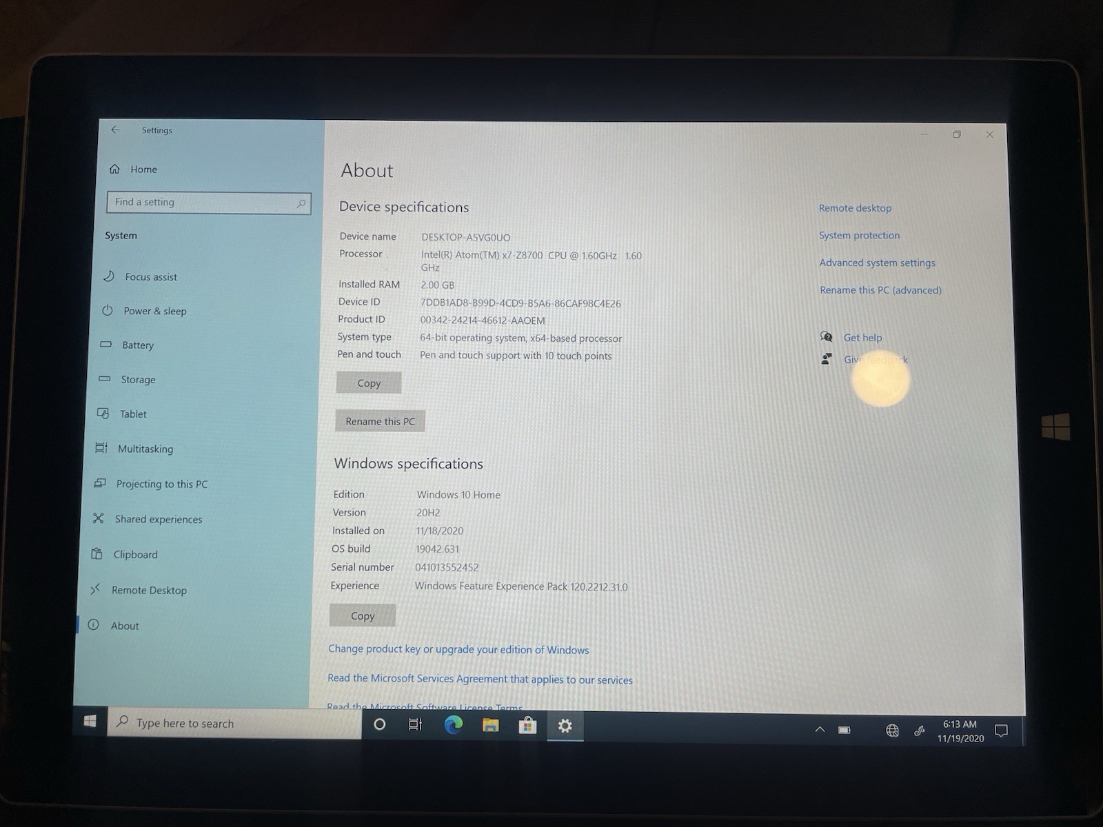Microsoft Surface 3 10.8" Touch (64GB SSD, 3.40 GHz, 4GB,