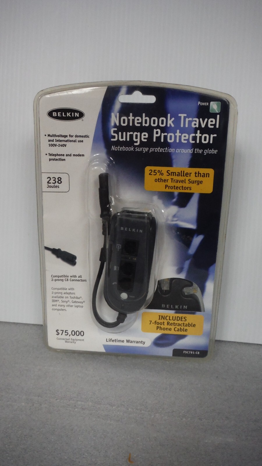 Belkin Notebook Travel Surge Protector F5C791-C8 NOS Sealed