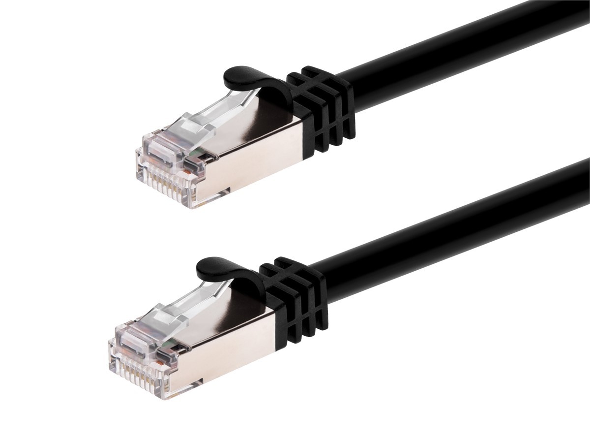 Monoprice Cat7 Ethernet Network Patch Cable - 15 feet - Black | 26AWG, Shielded