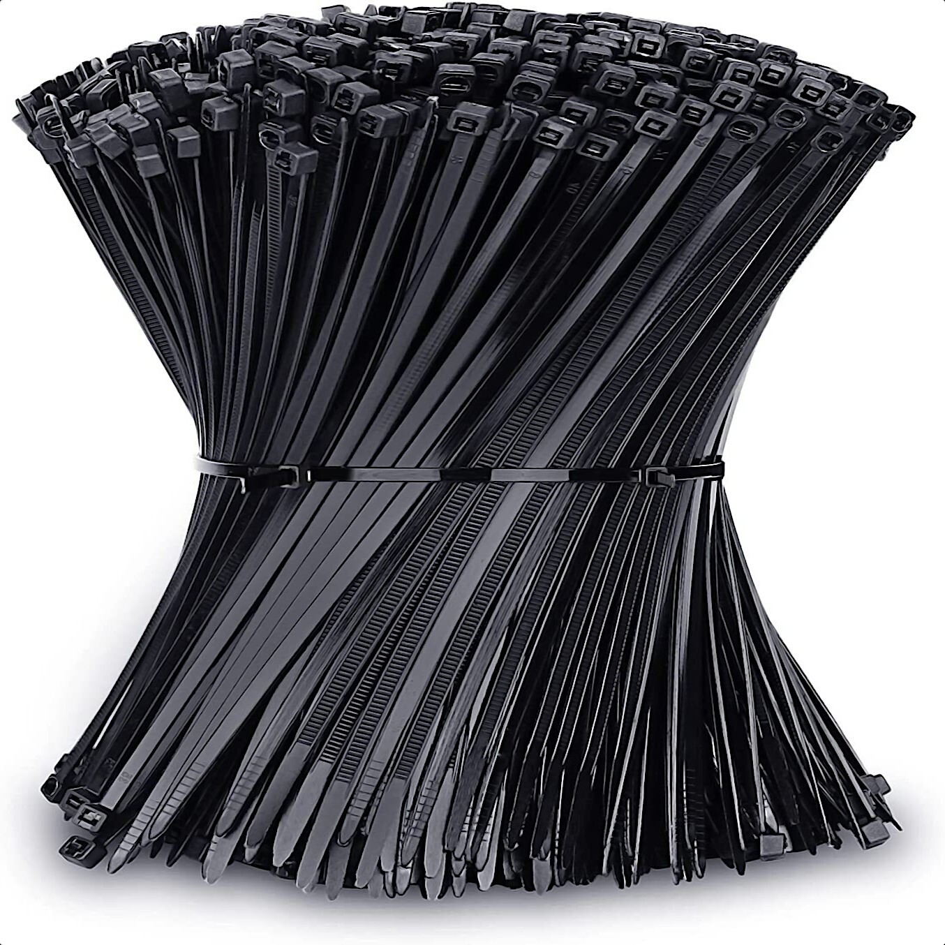 1,000 BULK~6" BLACK CABLE ZIP TIES Heavy Duty UV Resistant UL 6/6 Nylon