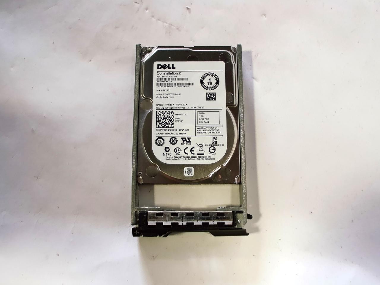 Dell Constellation.2 ST91000640NS 0WF12F SATA 1TB 7.2K 2.5'' HDD 0WF12F