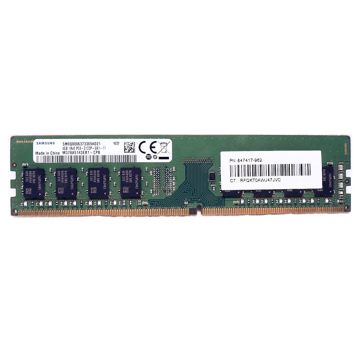 4GB DDR4  Samsung or Hynix -  2133P  PC41700  DIMM Desktop Ram ( Single Module )