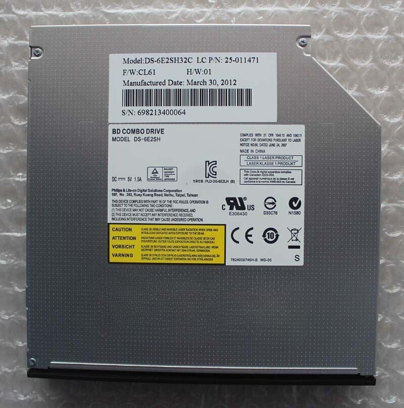 SATA LITEON CD/DVD/Blu-Ray Drive DS-6E2SH Compatible ASUS X75 X75VB X75VC G50G55