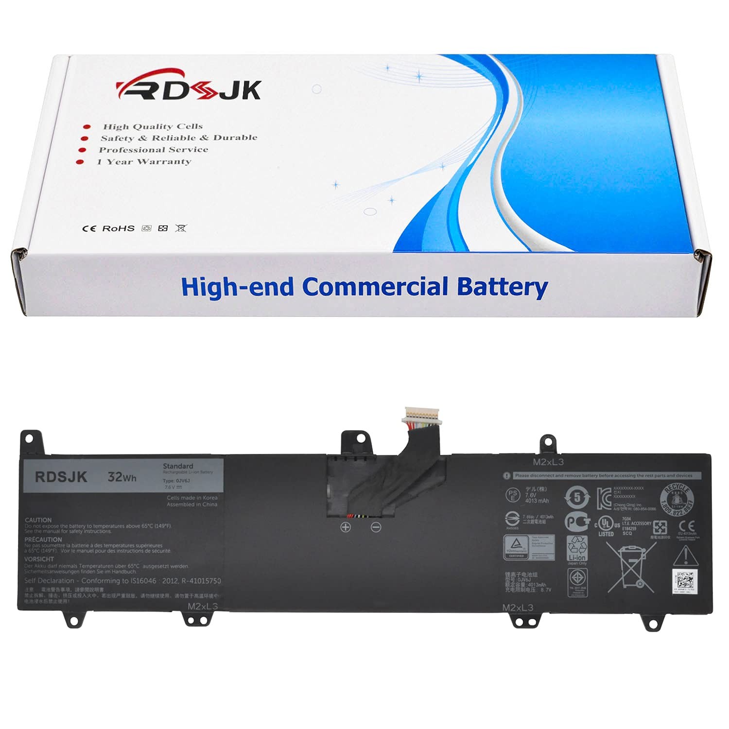 RDSJ 0JV6J Laptop Battery for Dell Inspiron 11 3000 3162 3164 3168 3169