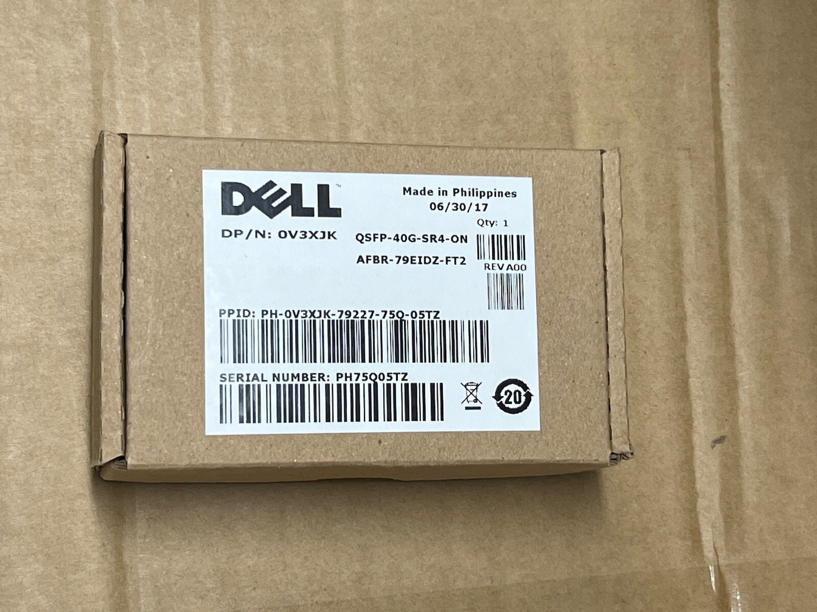 NEW Dell QSFP-40G-SR4-ON 0V3XJK V3XJK 40G QSFP+