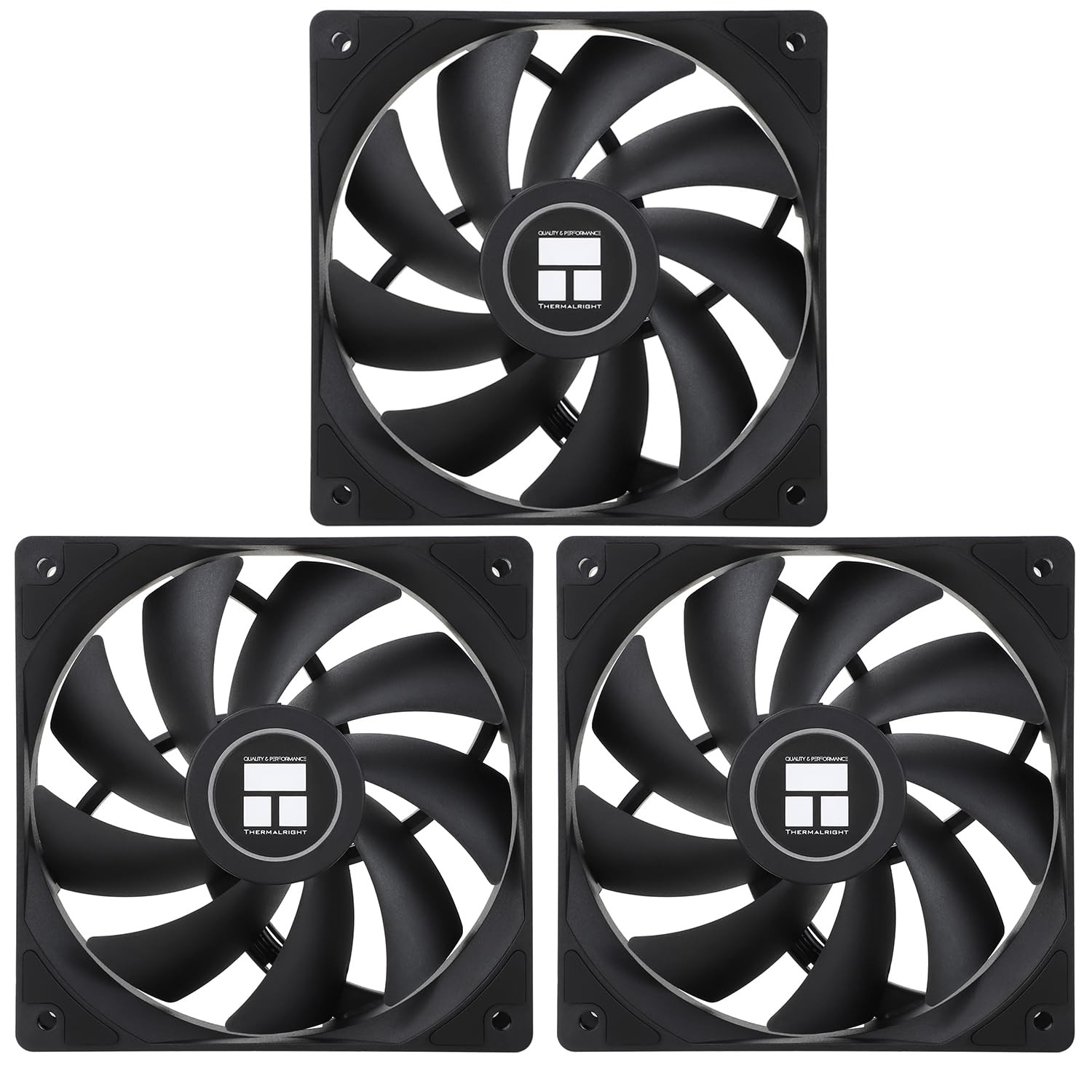 TL-C12C X3 CPU Fan, 120Mm 4Pin PWM Silent Computer Case Cooler