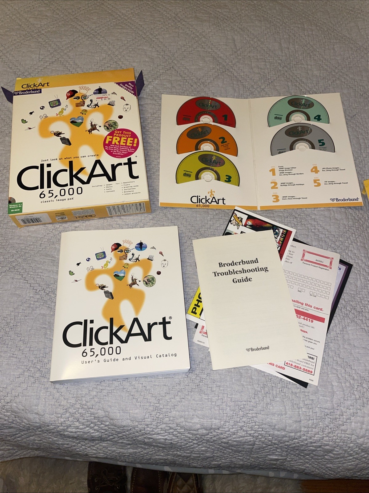 Vintage Broderbund ClickArt 65000 User's Guide And Visual Catalog