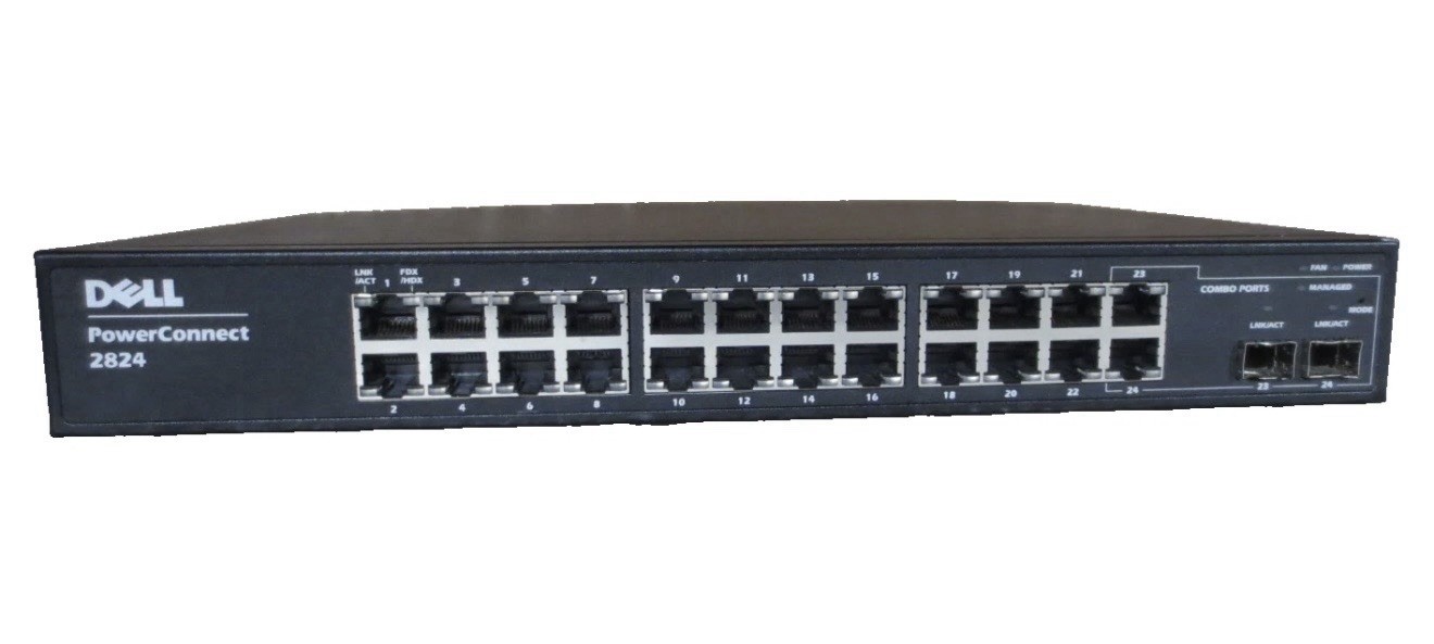 Dell PowerConnect 2824 24-Port Gigabit Mountable Network Ethernet Switch