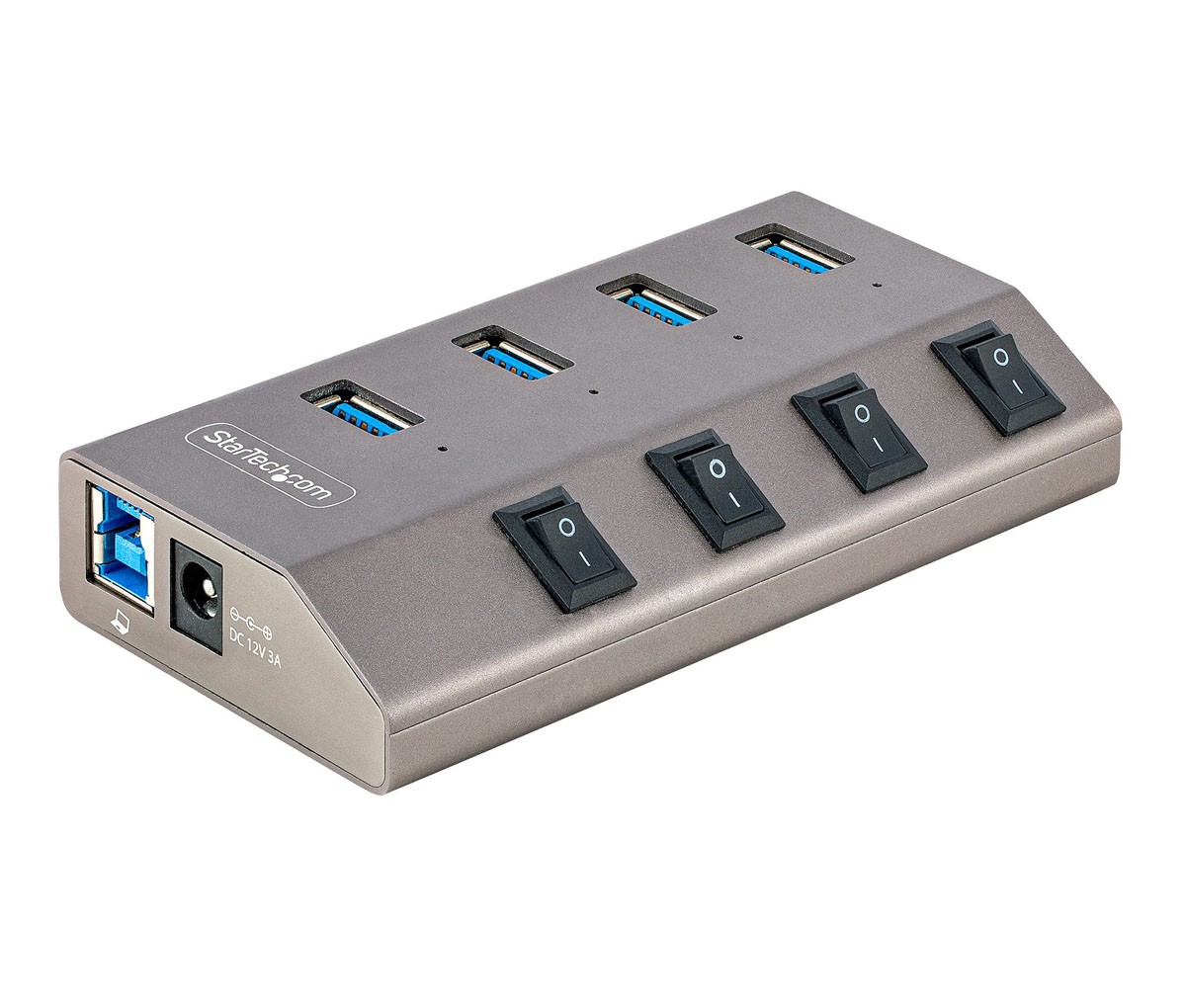 StarTech 4-Port Self-Powered USB-C Hub with Individual On/Off Switches