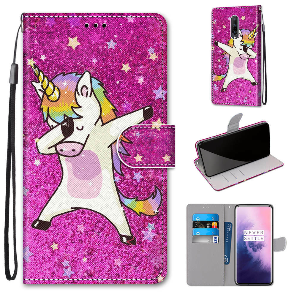 Unicorn Cat Flower Wallet Cover Case For OPPO A60 A40 A59 A3 A38 A36 Reno 6Z 5Z