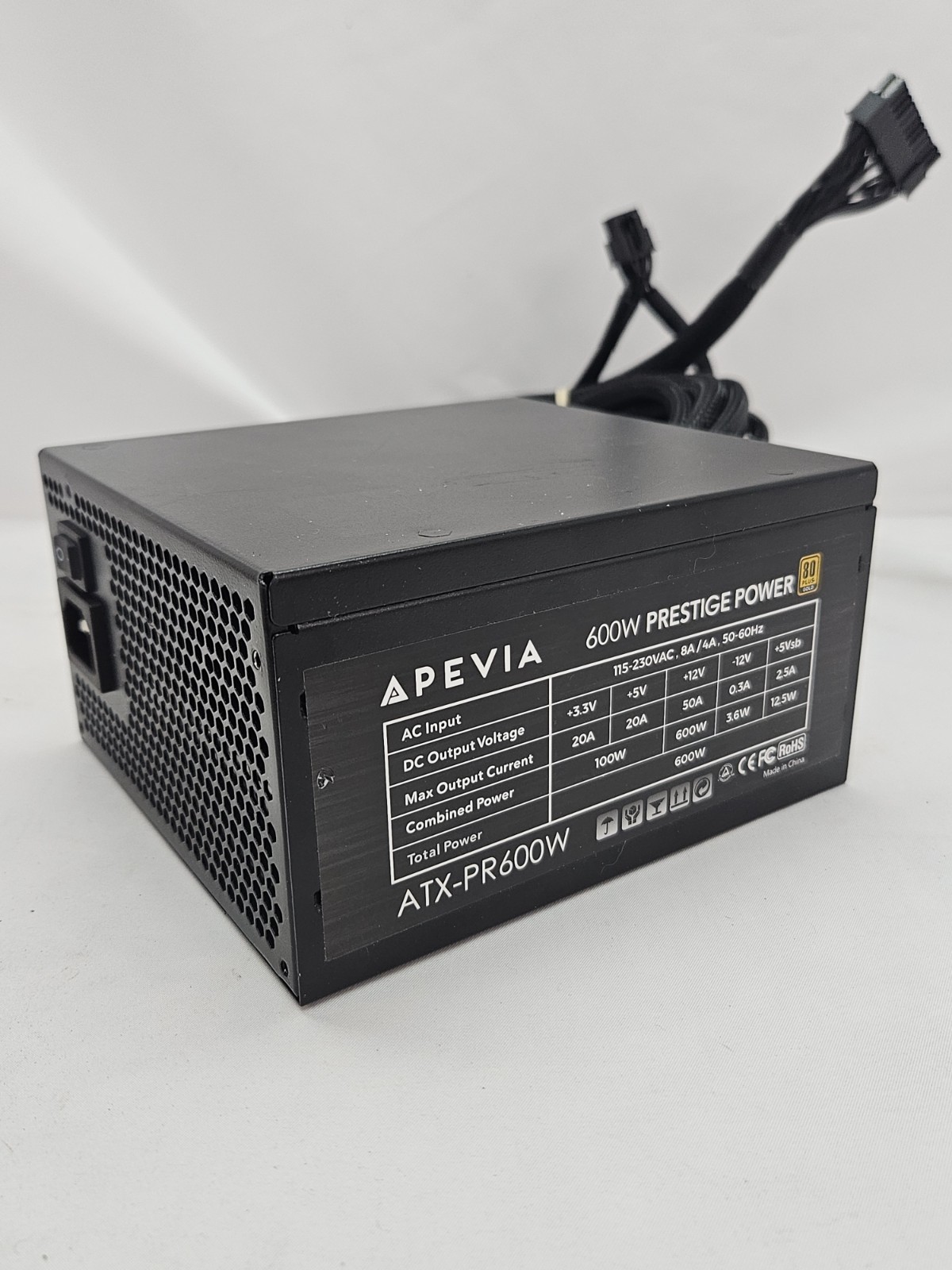 Apevia 600W ATX-PR600W Prestige Series Power Supply 