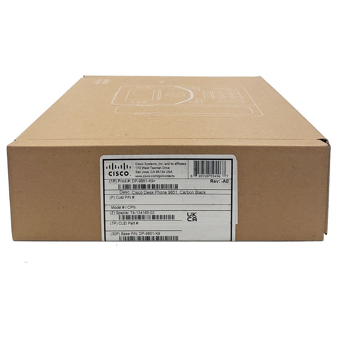 Cisco DP-9851-K9 IP Phone - Carbon Black NEW F/S