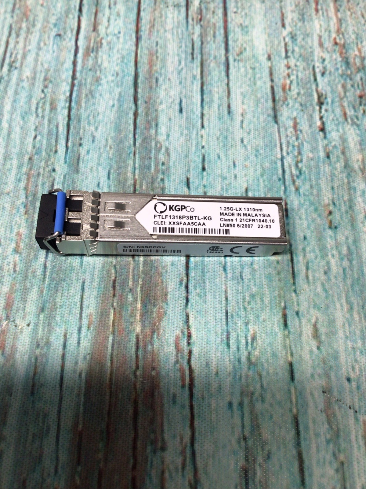 KGPCo FTLF1318P3BTL-KG 1.25G-LX 1310nm 10KM SFP Transceiver Unit - Brand New