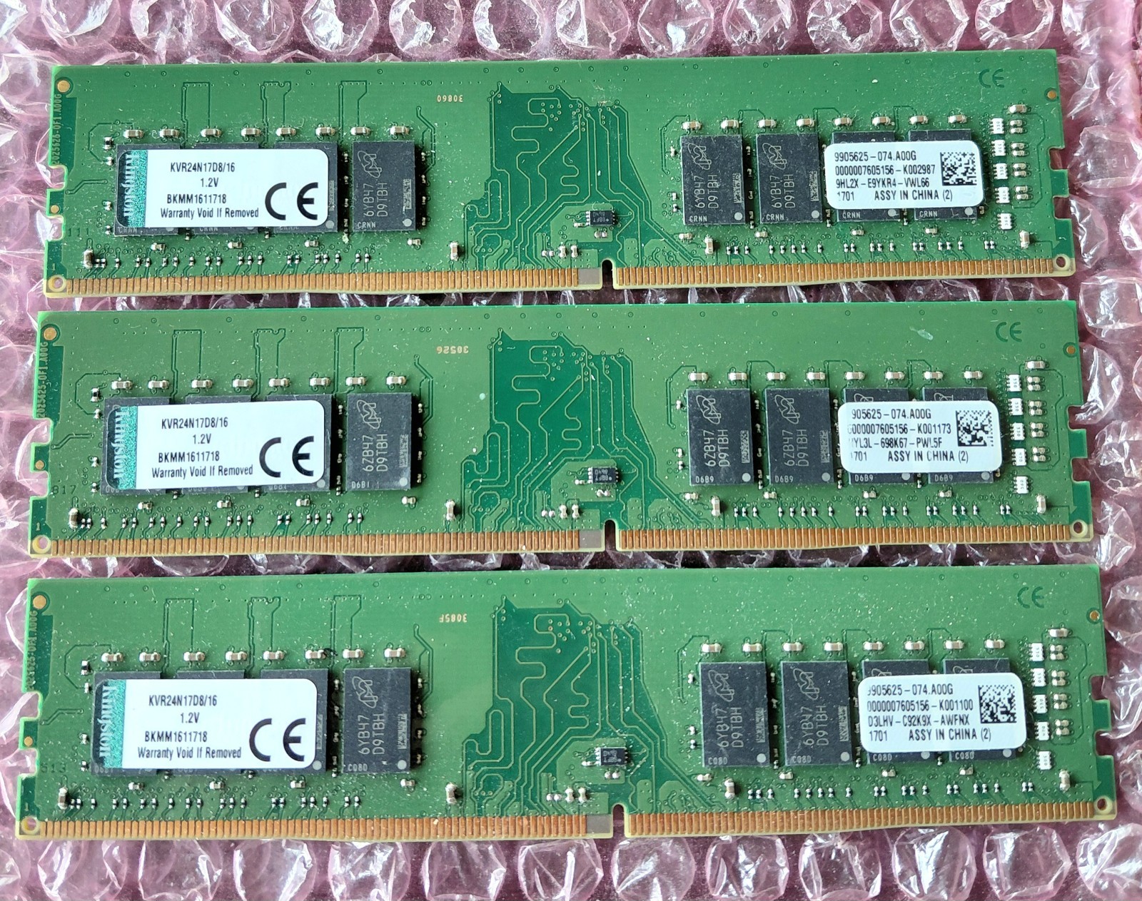 Kingston ◇ KVR24N17D8/16 ◇ 16GB ◇ DDR4 ◇ 2400MHz Desktop Memory