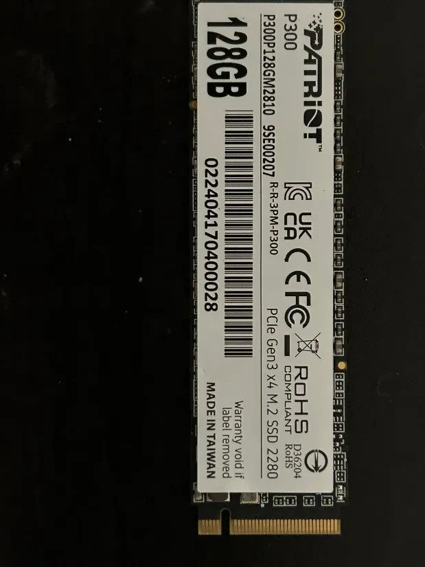 Patriot P300 M.2 PCIe Gen 3 x4 128GB NVMe Internal Solid State Drive