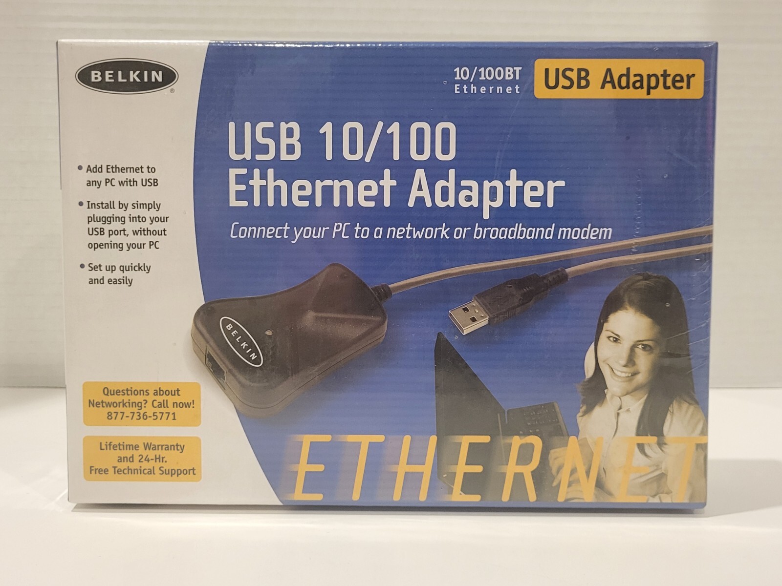 Belkin USB 10/100 Ethernet Adapter F5D5050 Network Interface Card - New