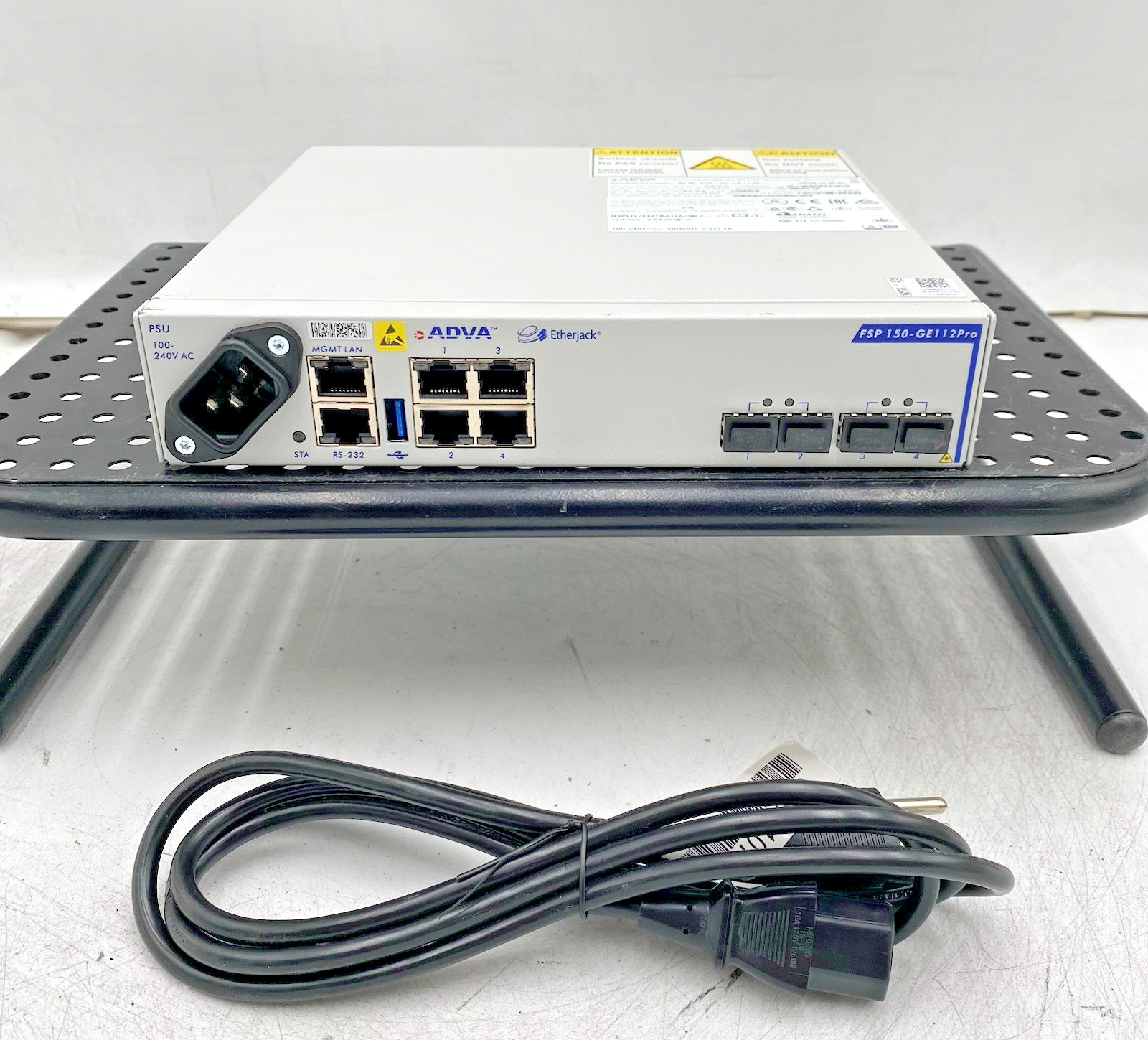 ADVA FSP 150-GE112Pro switch AC model W/ POWER CORD