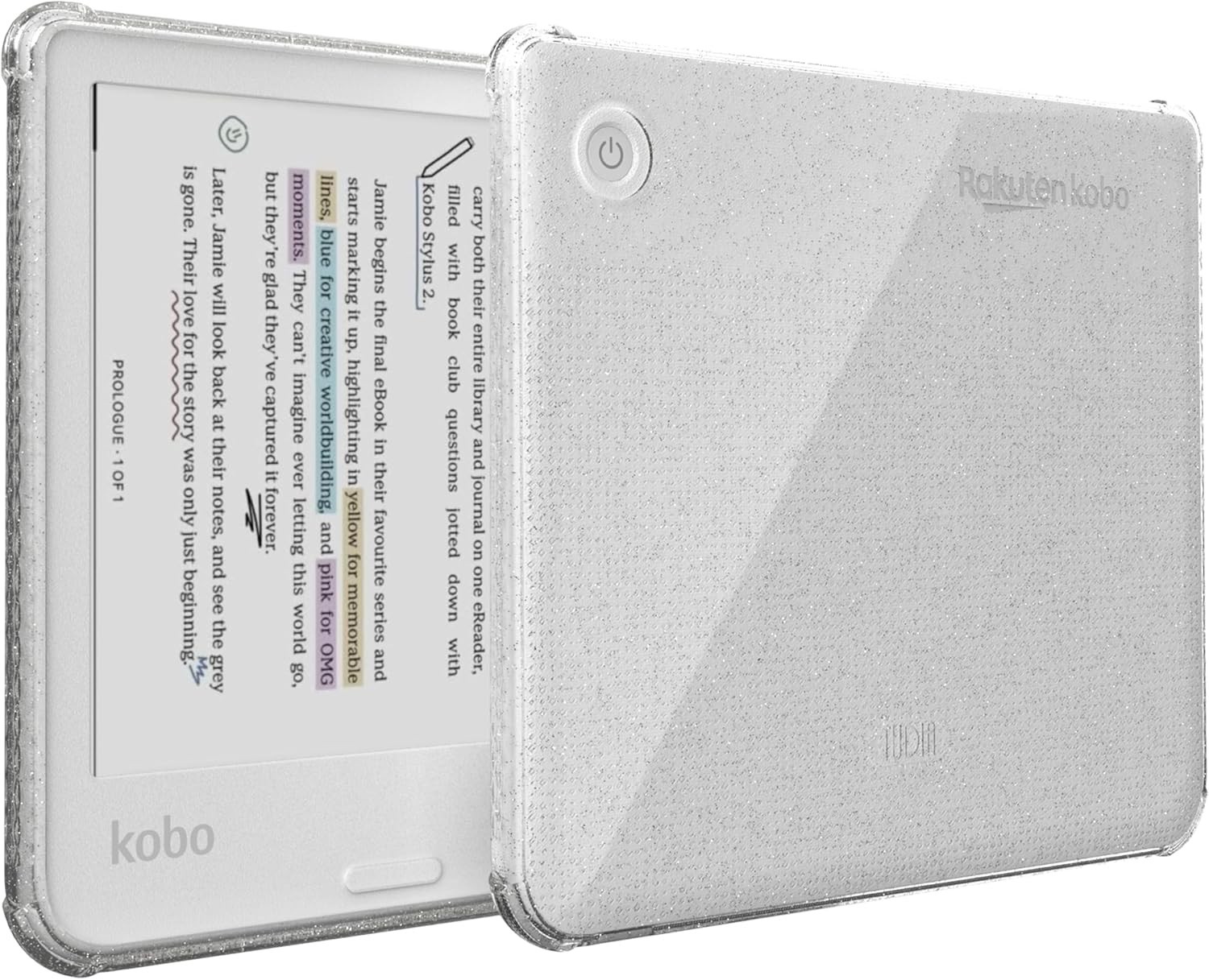 Case for 7" Kobo Libra Colour Anti-Yellowing Lightweight Clear eReader Cover