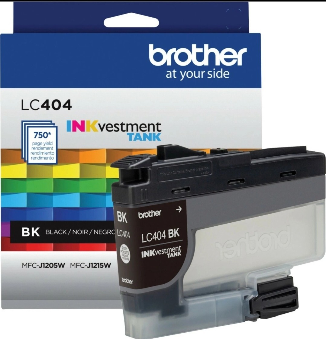 Genuine Brother LC404 Black Tank Ink Cartridge MFC-J1205W MFC-J1215W DCP-J1200