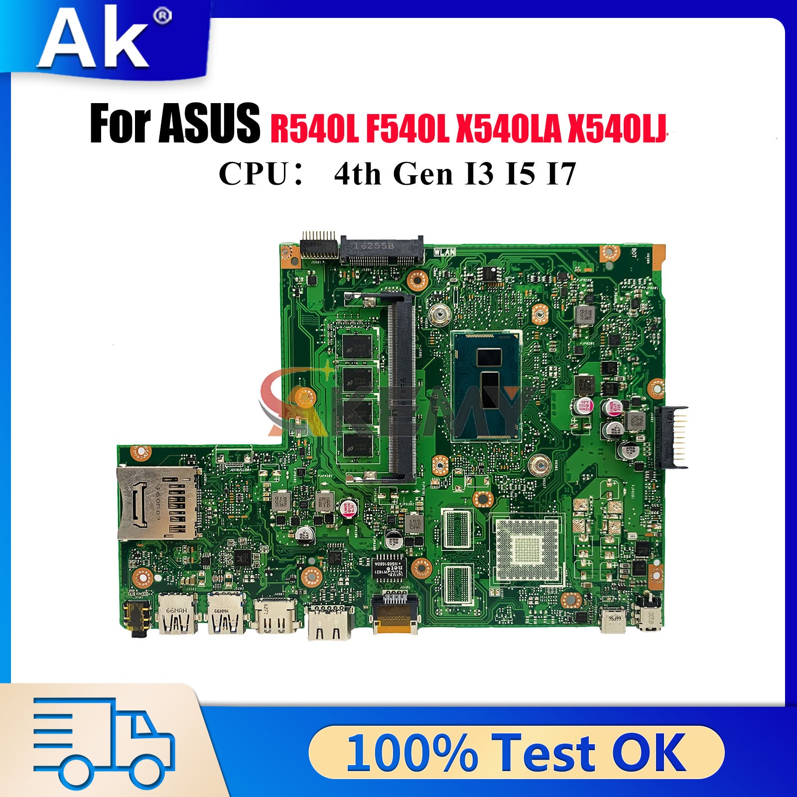 X540LA Motherboard For ASUS F540L A540L D540L R540L X540LJ Mainboard W/CPU