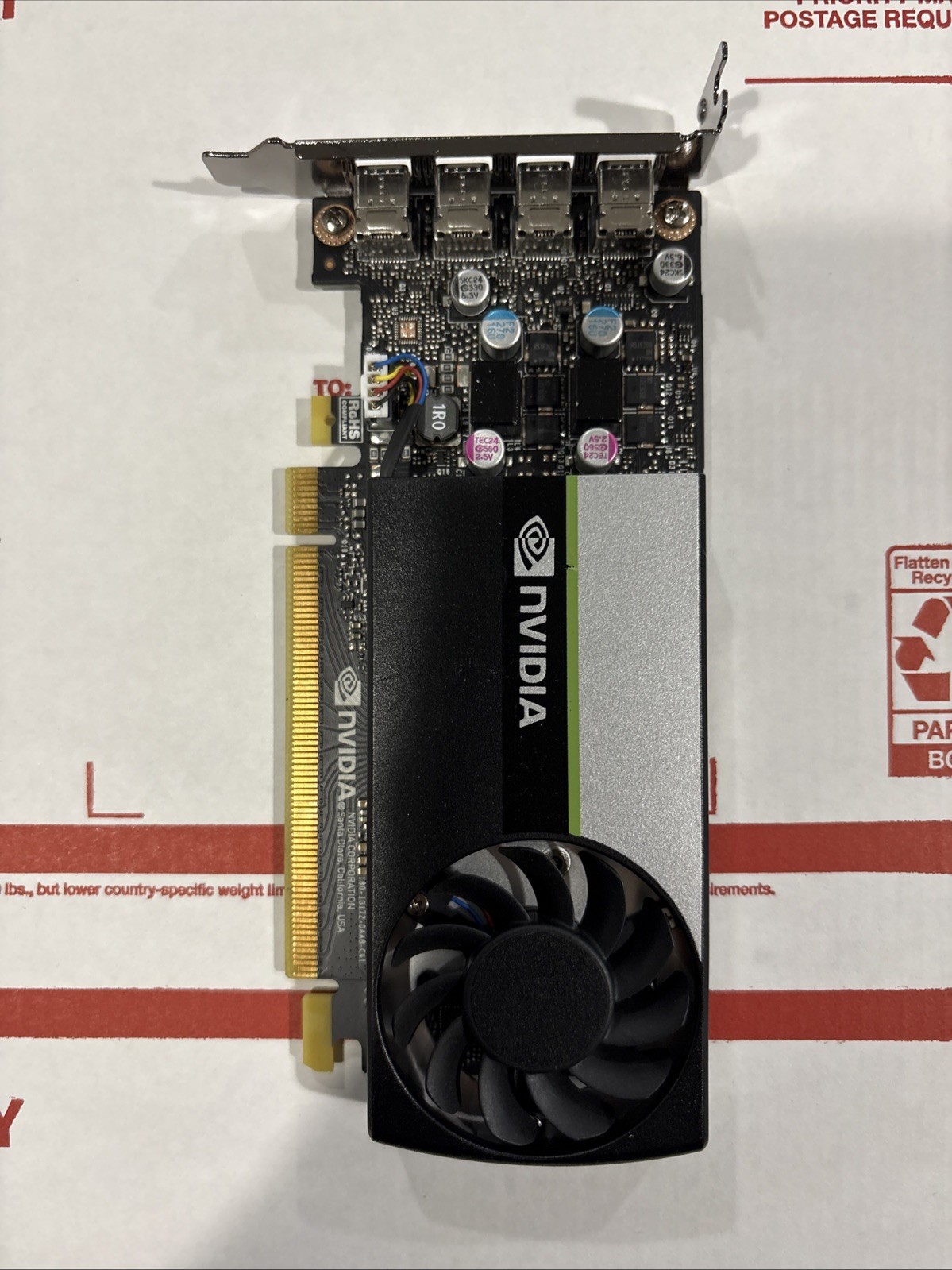 NVIDIA T1000 4GB GDDR6 GPU 4x Mini DisplayPort w/ mounting bracket