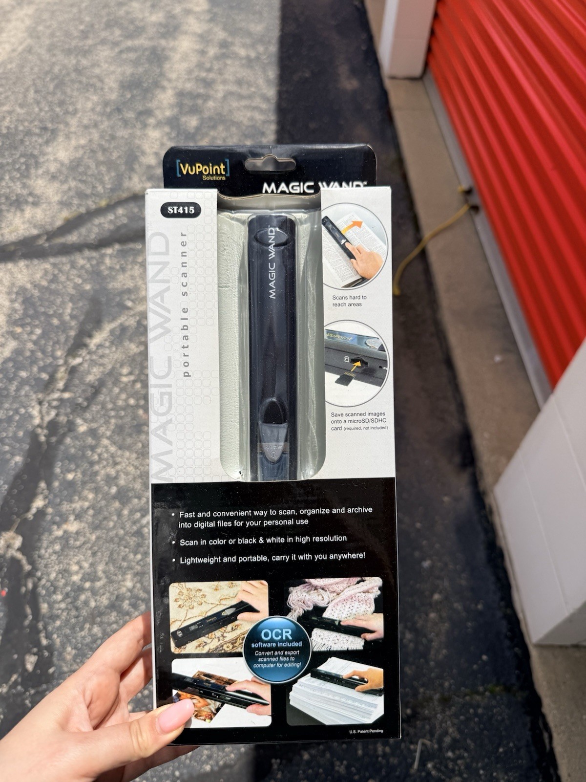 VuPoint Magic Wand ST415 Portable Handheld Scanner OCR New Open Box Black