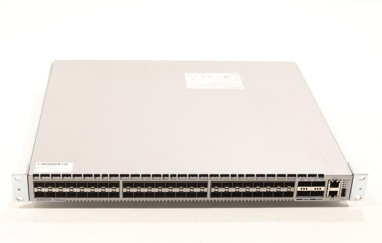 Arista DCS-7150S-64 48-P 10GB SFP+ 4x40GB QSFP+ Switch W/Ears DCS-7150S-64-CL-R