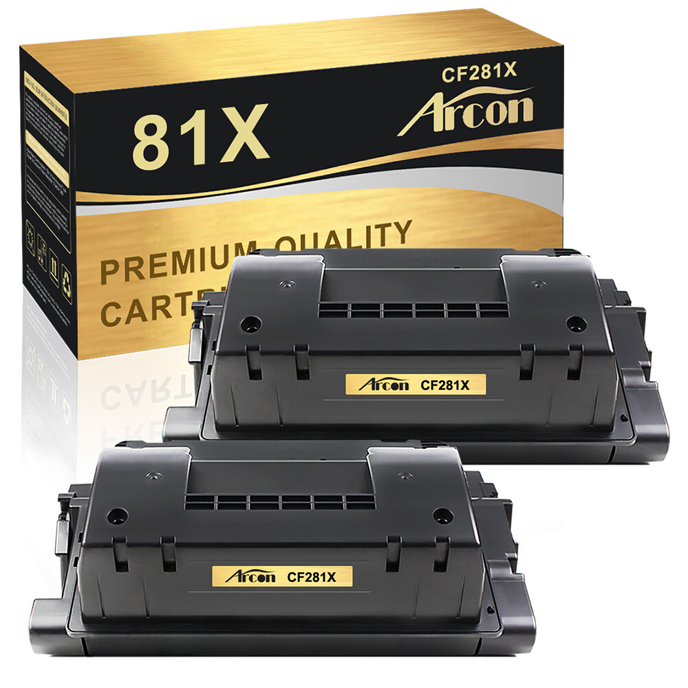 2PK CF281X Black Toner cartridge For HP 81X LaserJet Enterprise M605n M606x 25K