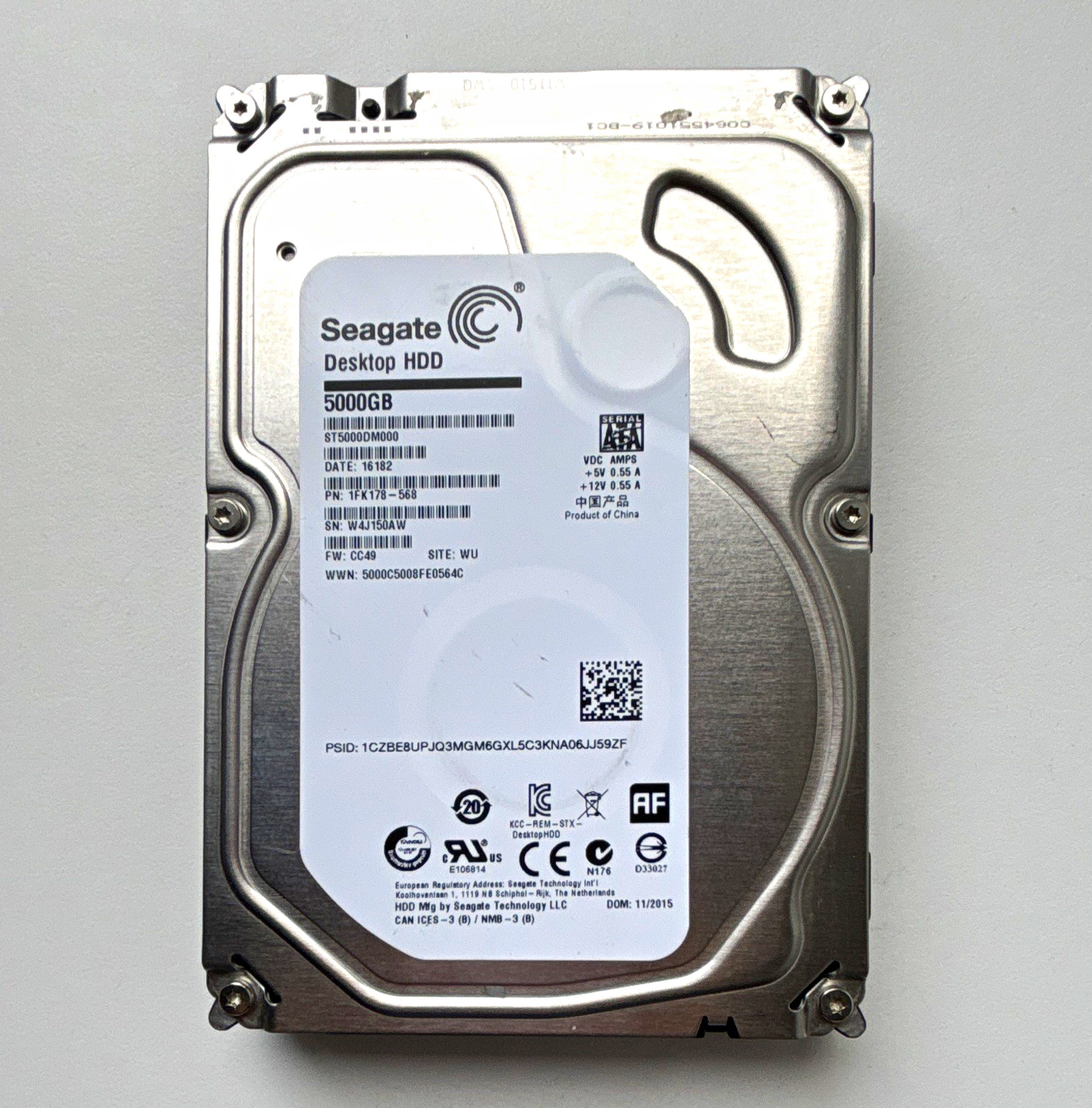 Seagate Desktop HDD 5TB 3.5" SATA 5900RPM 128MB HDD ST5000DM000