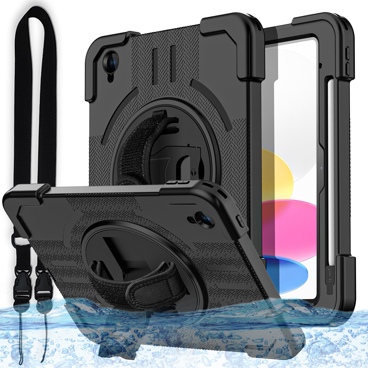 For iPad (A16) 2025 Case 11 inch IP68 Waterproof Military Shockproof Stand Cover