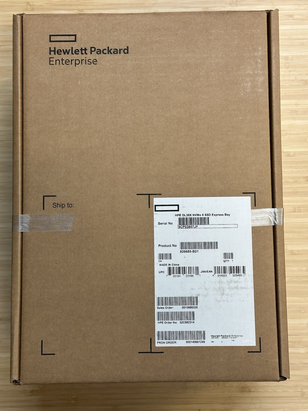 HPE DL380 DL385 Gen10 NVMe SSD 8SFF x4 U.2 Backplane+Cage+Power Cbl SC Gen11 V2
