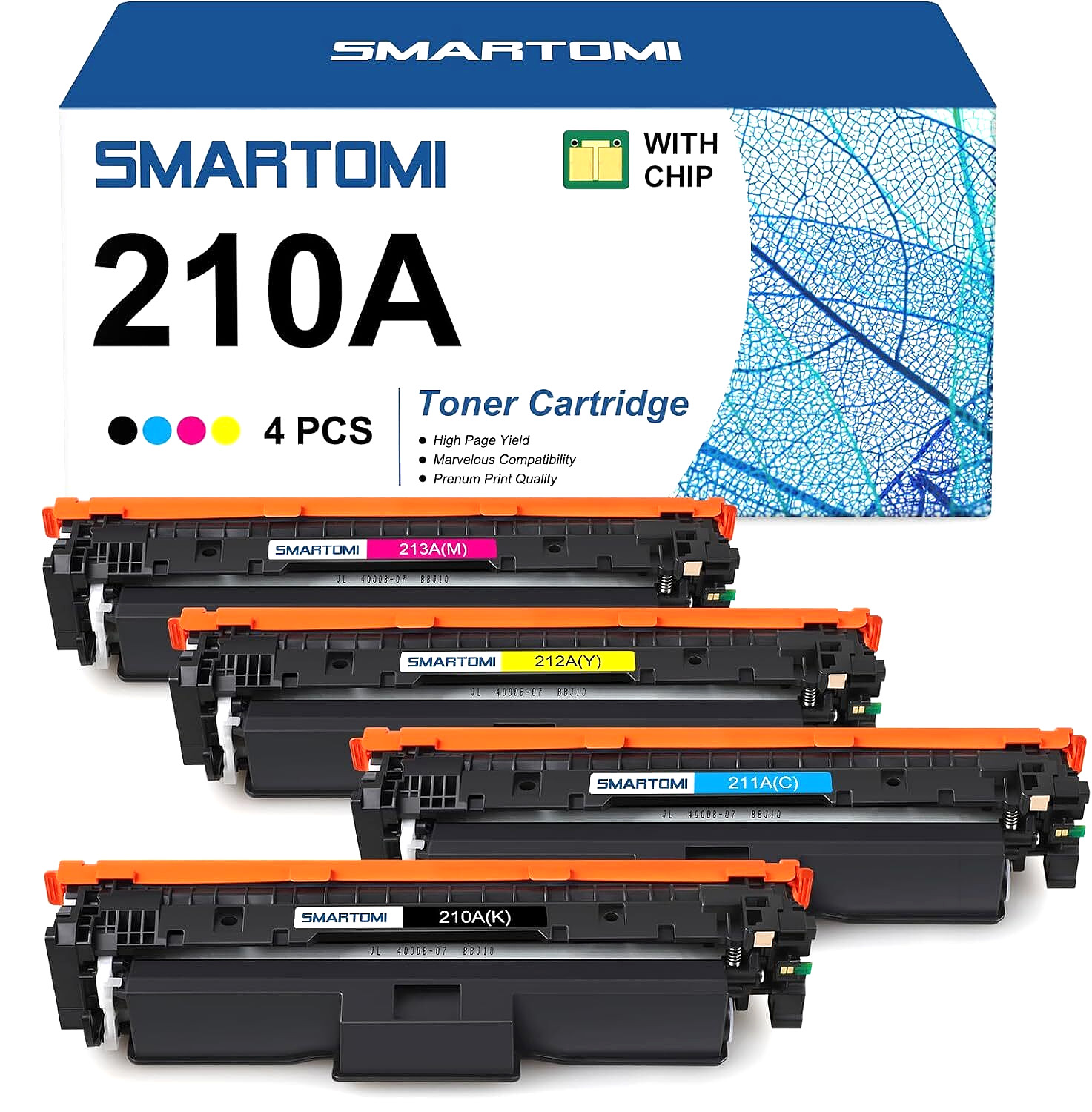 210A High-Yield Toner Cartridge 4-Pack for HP Color Pro MFP 4301 & 4201 Series