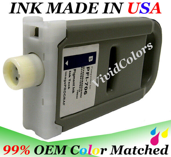 VividColors Compatible Ink Tank for Canon PFI 706 Blue ipf9410