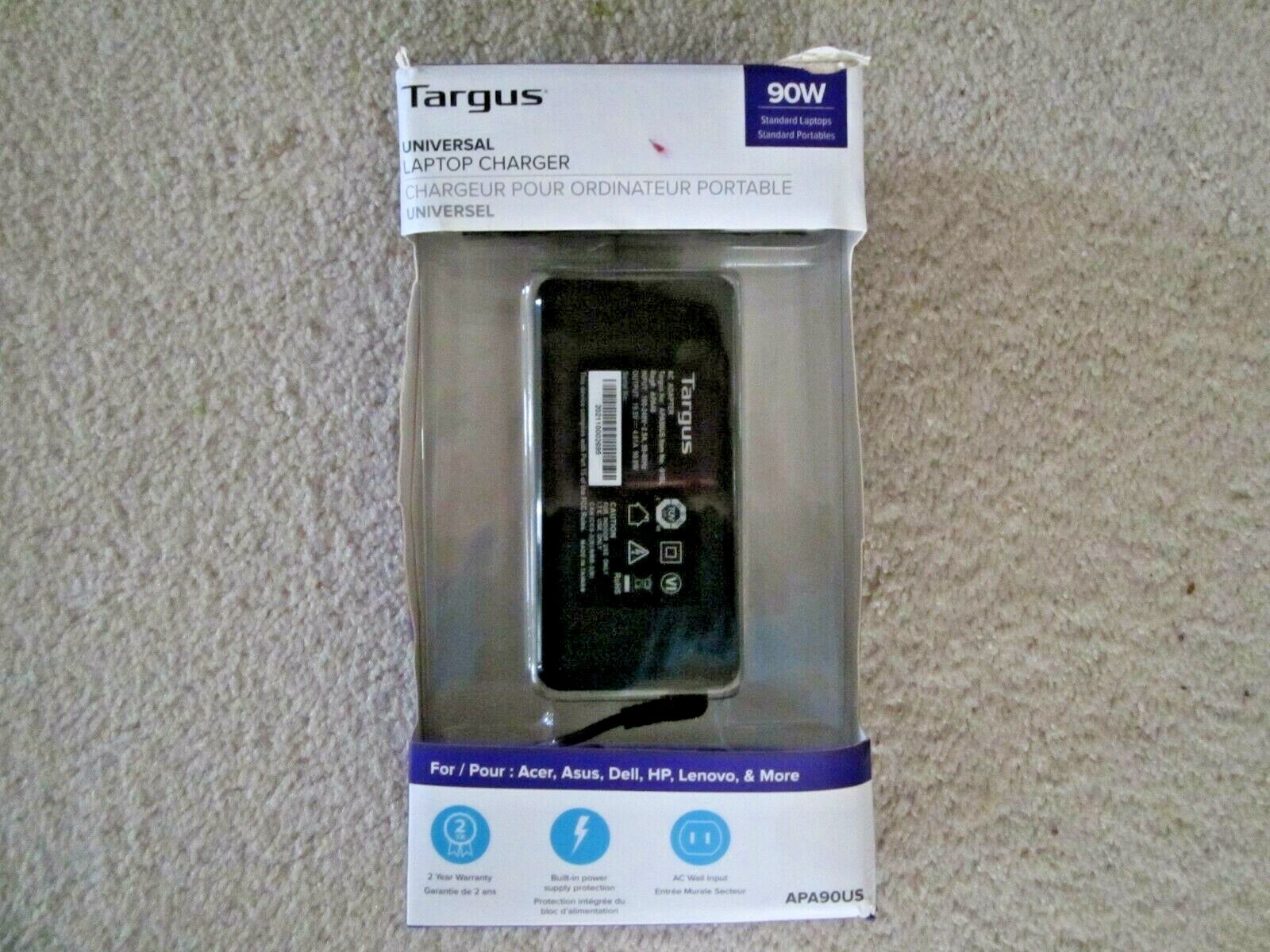 Targus 90W 19.5V 4.62A Universal AC Adapter Laptop Charger w 5 Tips APA90US