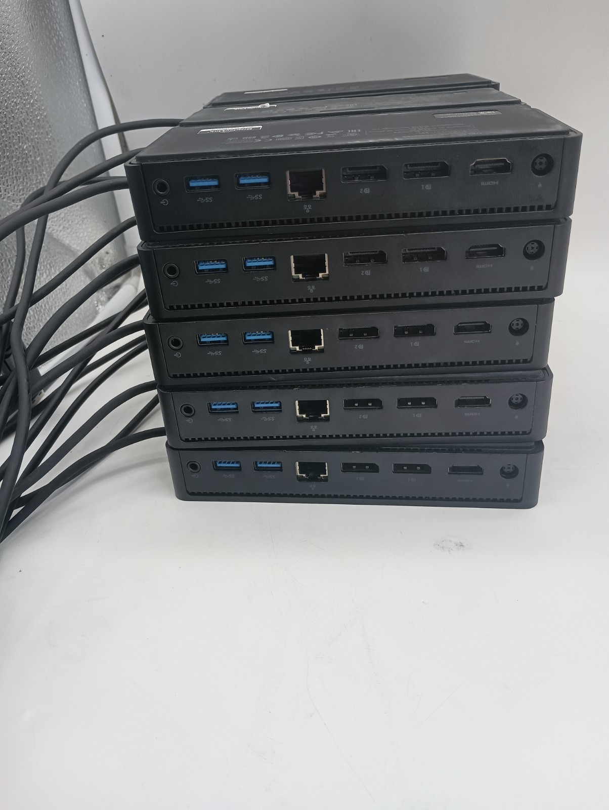 Dell D6000 Universal USB-C USB-A Docking Station Lot Of 15 Pre-Owned Untested