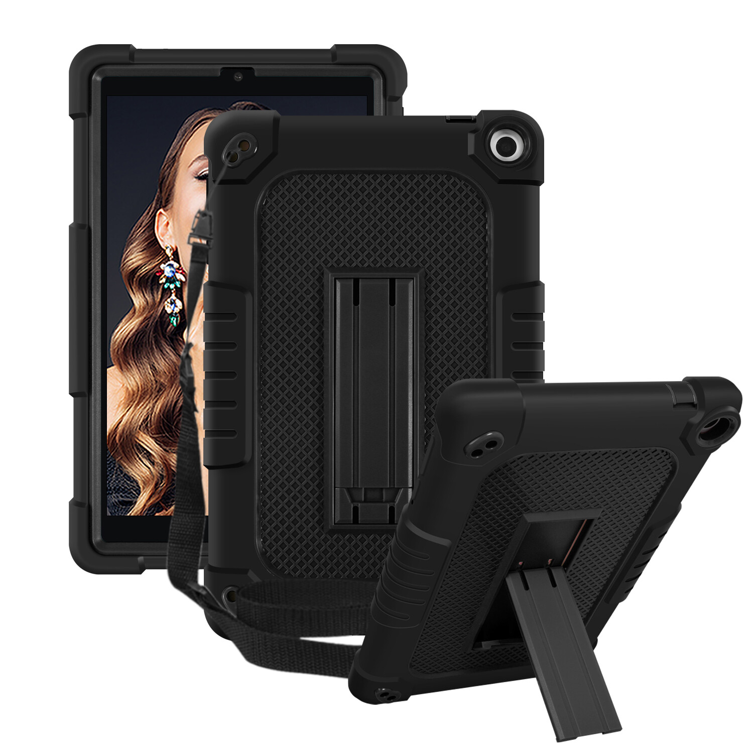 For Walmart Onn 8 Inch Gen 3(Model:100071483)Shoulder Strap Shockproof Kids Case