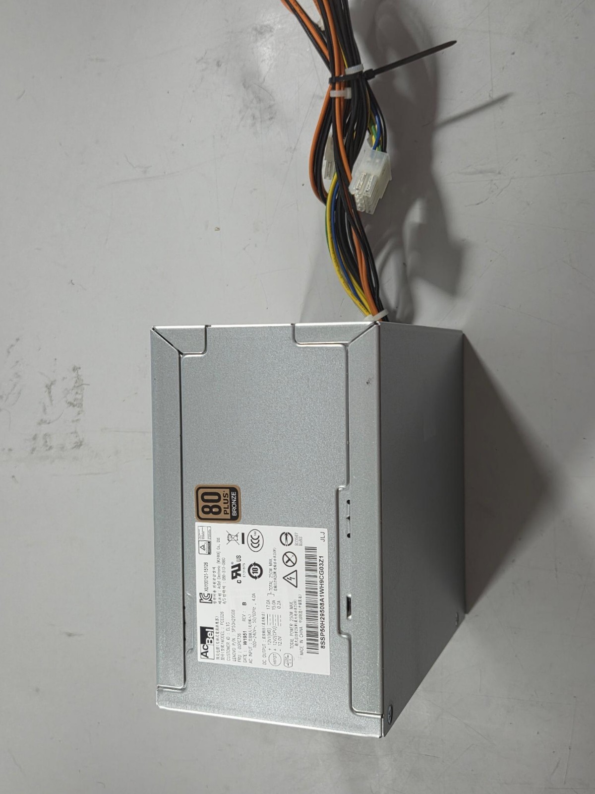 ACBEL PCE026 250W 80 PLUS BRONZE DESKTOP POWER SUPPLY SP50H29508 00PC736 P320