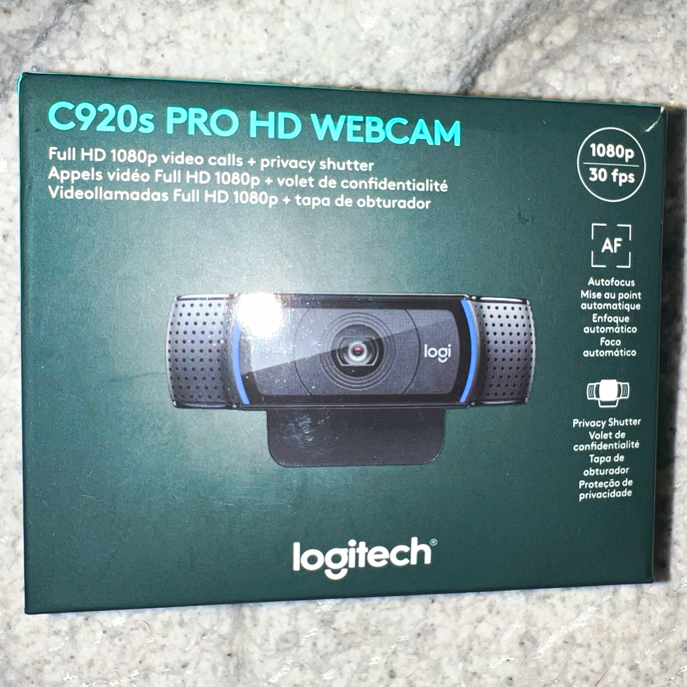 Logitech C920s Pro HD Webcam 1080p 30fps USB-A Autofocus Privacy Shutter