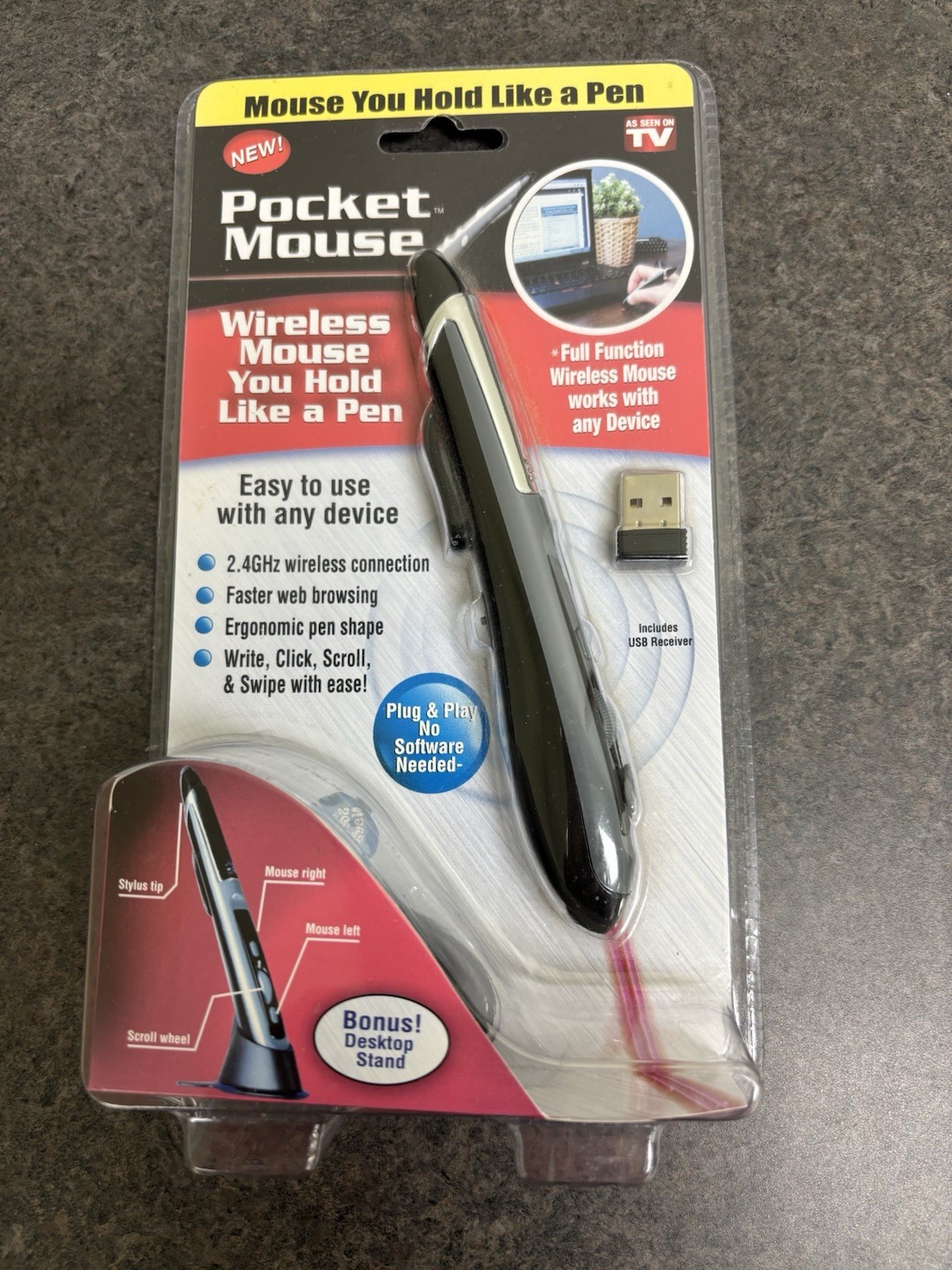 WIRELESS POCKET MOUSE by Spark Innovators - New Original Packaging
