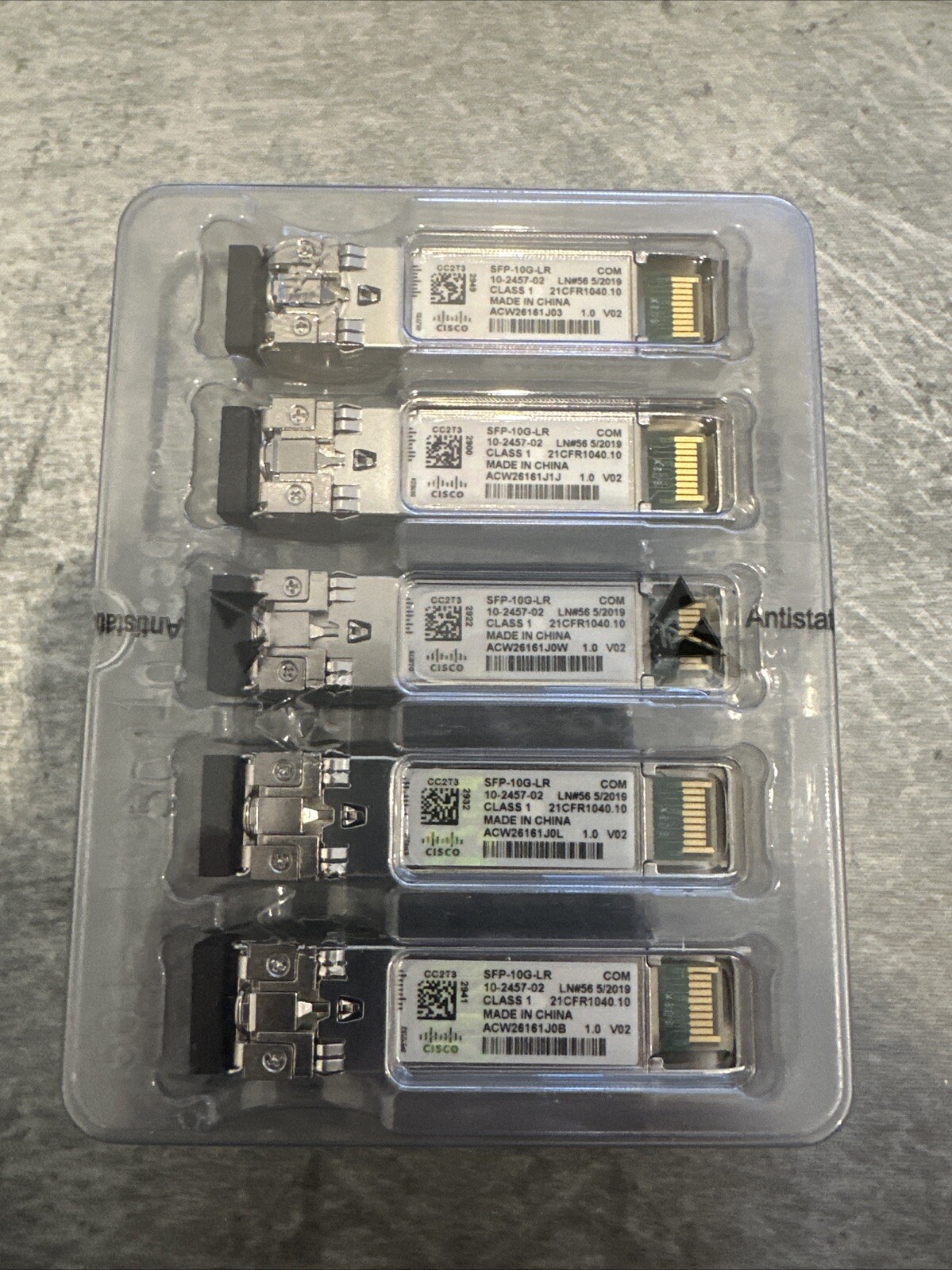 LOT 5x Cisco SFP-10G-LR SFP+ Transceiver Module -  Brand New