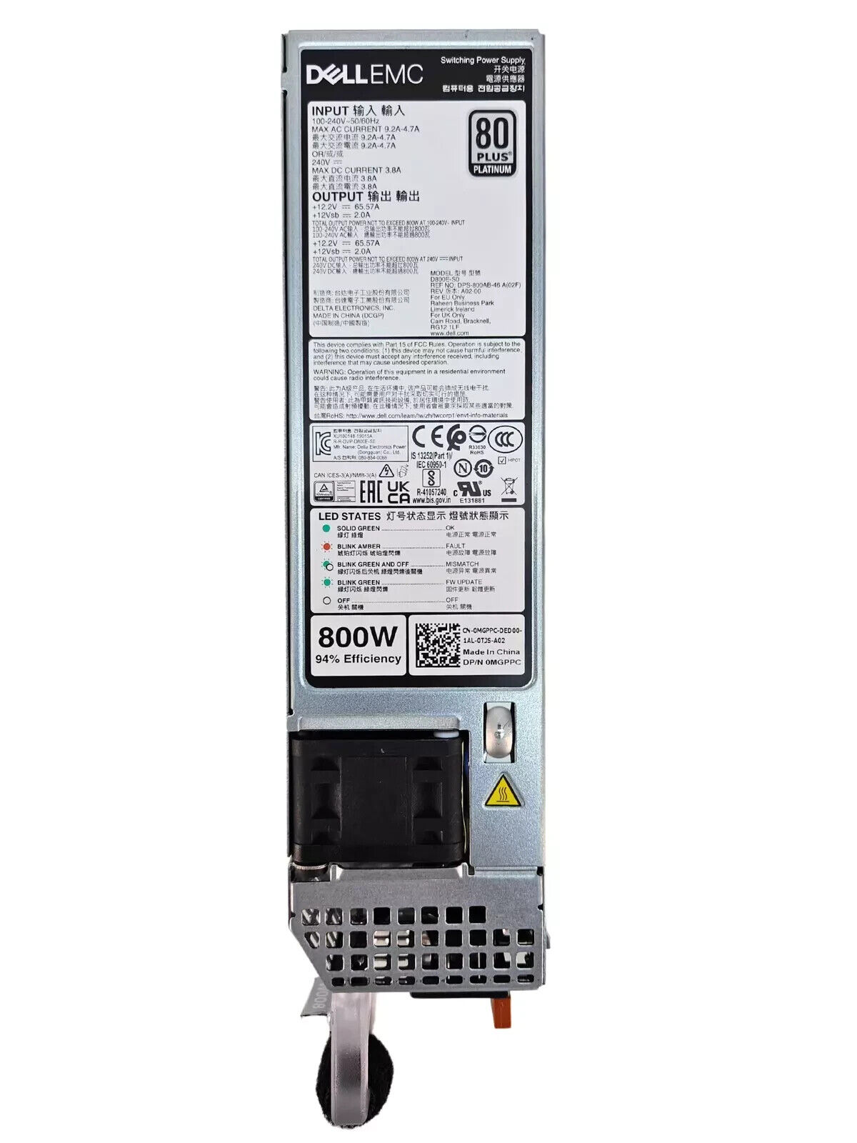 New MGPPC C8T2P For Dell R450 R650 R6515 R7515 R6525 D800E-S0 800W PowerSupply