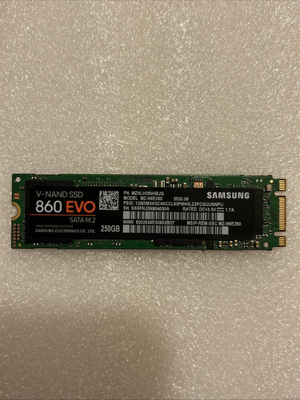 SAMSUNG V-NAND 860 EVO SATA M.2 250GB Internal SSD MZ-N6E250