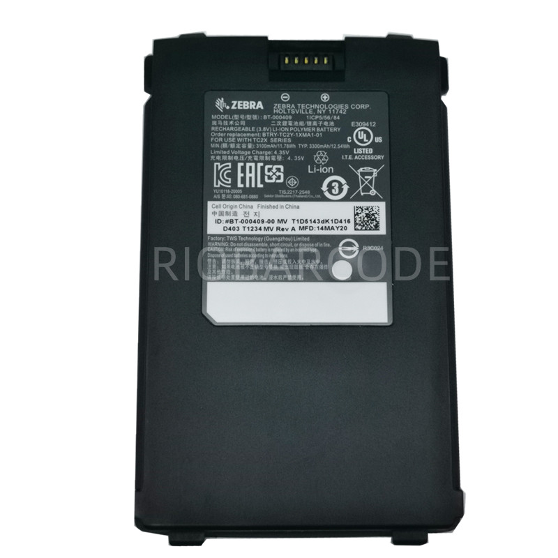 5pcs NEW OEM Zebra TC21 TC26 Battery 3300mAH BT-000409-00 BTRY-TC2Y-1XMA1-01