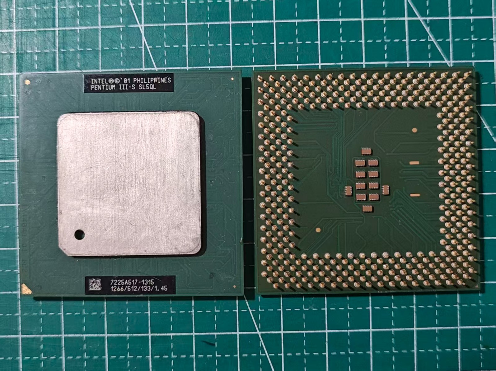 1x Intel Tulatin Pentium III-S SL5QL 1266/512/133/1.45 Socket370 CPU Working